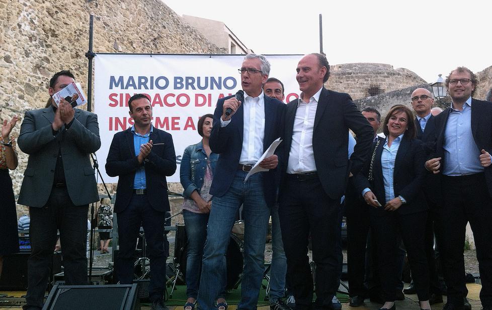 I leader del Pd con Mario Bruno 