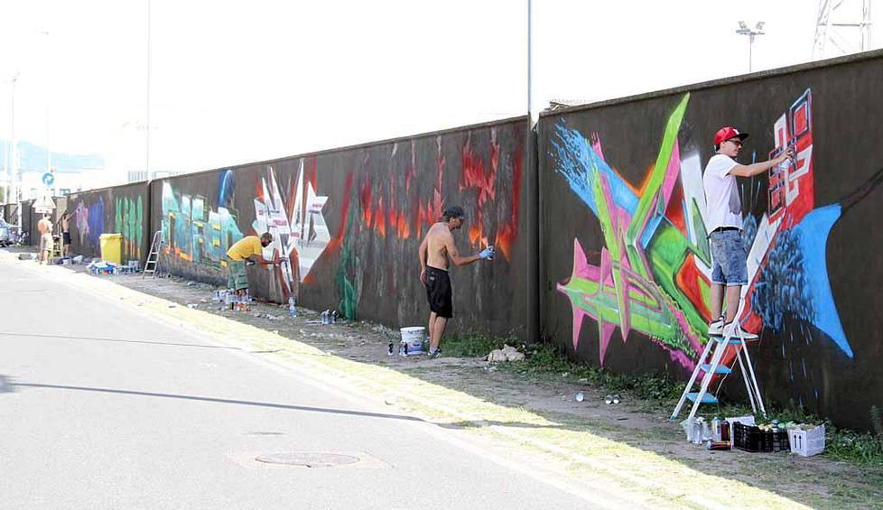 I writers anti degrado alla zona industriale 