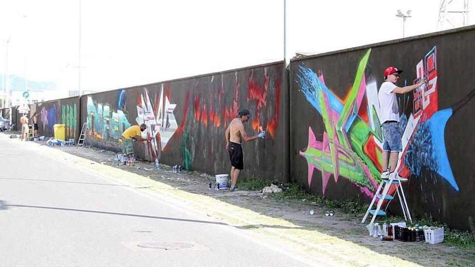 I writers anti degrado alla zona industriale