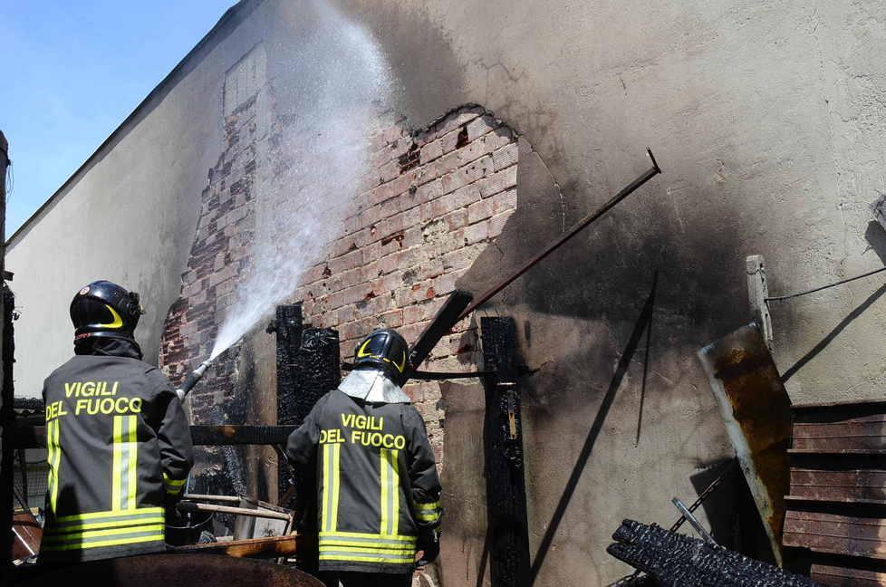 Incendio ai Magazzini comunali 