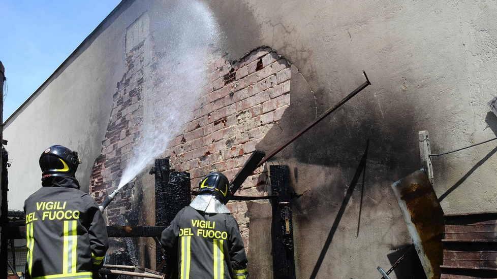 Incendio ai Magazzini comunali