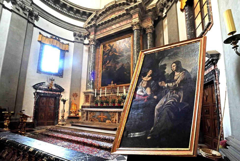 Restaurata una tela del XVII secolo