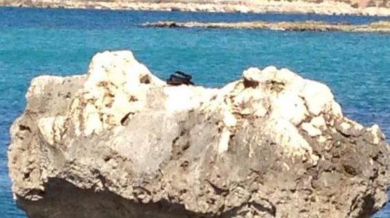 Tratto roccioso pericolante nel pressi della Renaredda