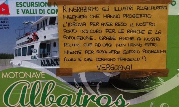 Lavori al Portocanale, la protesta 