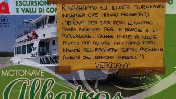 Lavori al Portocanale, la protesta