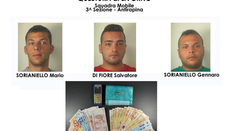 Due rapine, tre in carcere