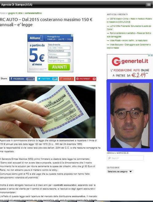 «Rca a 150 euro» E la bufala fa litigare clienti e assicuratori