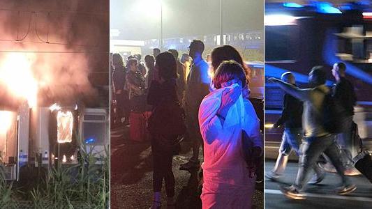 Treno in fiamme a Migliarino Pisano, evacuati 120 passeggeri