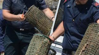 Reti e nasse sequestrate in mare