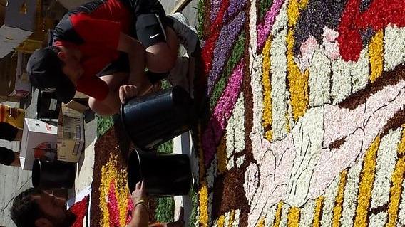 L’Infiorata ha invaso il centro di Pieve FOTO FOTO/1
