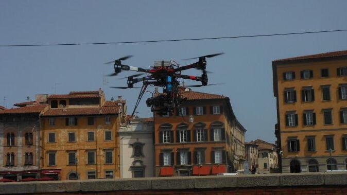 Un drone per le riprese di un film