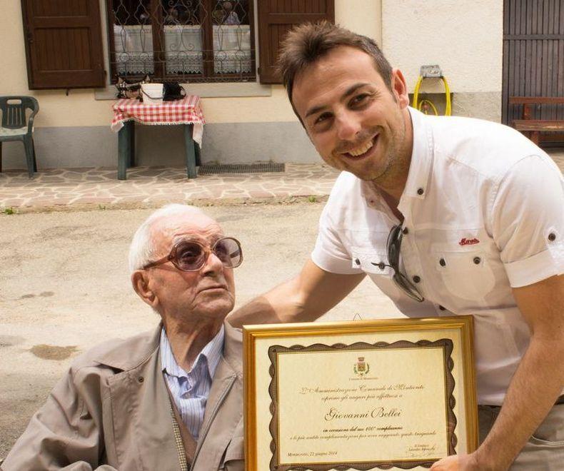 Giovanni Bellei ha festeggiato il secolo di vita