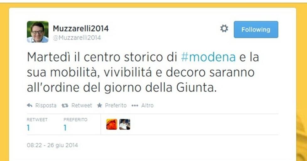 Muzzarelli “social”: la giunta su Twitter e una stretta sui vigili 