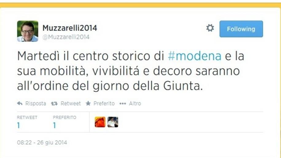 Muzzarelli “social”: la giunta su Twitter e una stretta sui vigili