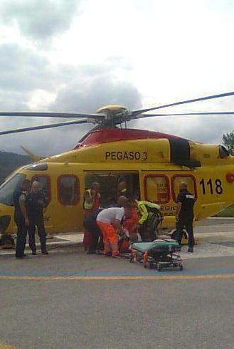 Podista a rischio infarto in elicottero al San Jacopo 