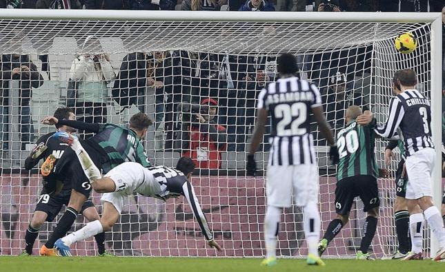 Il gol al Sassuolo di Federico Peluso con la maglia della Juve