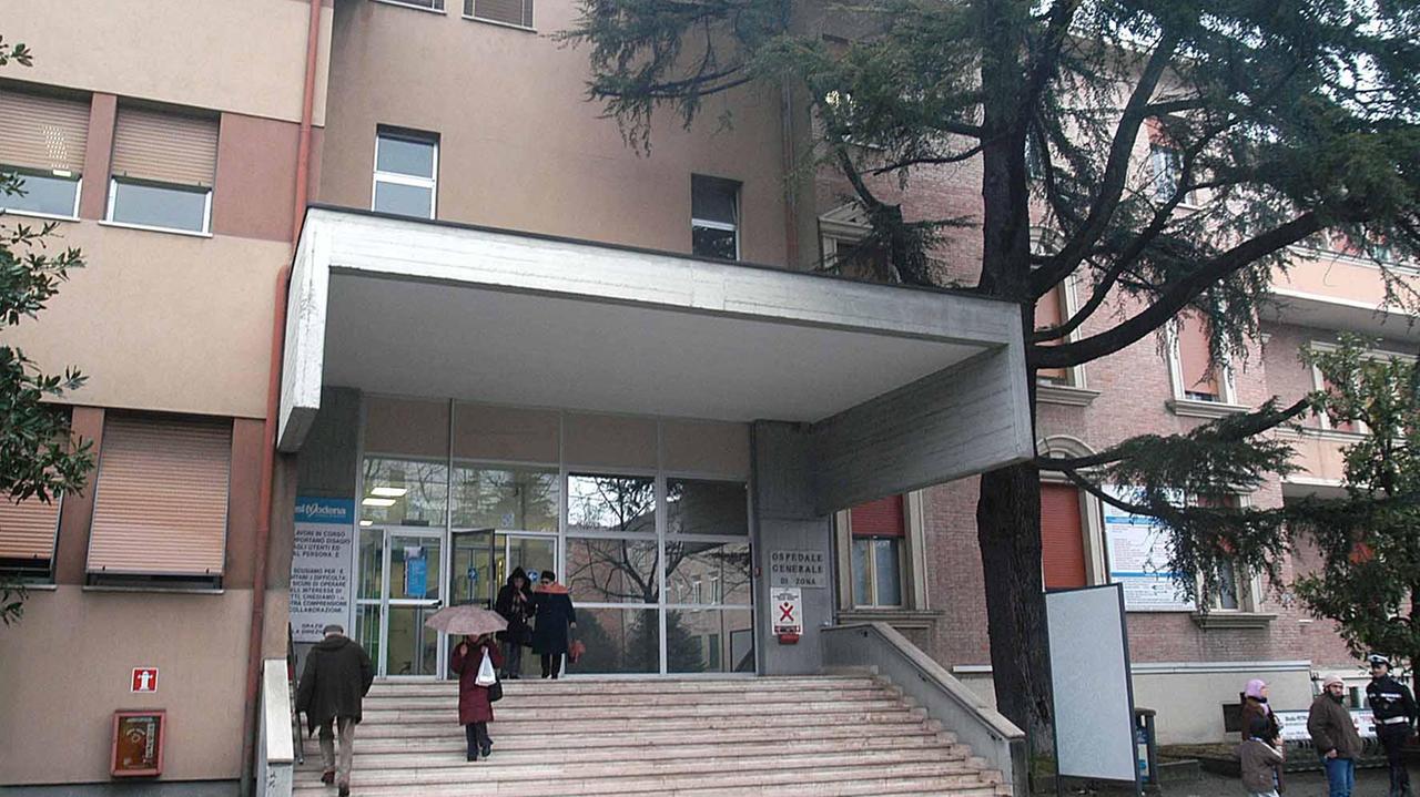 L'ingresso dell'ospedale di Vignola