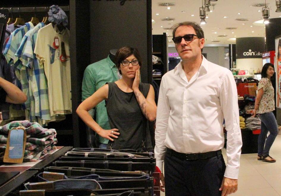 Mastandrea gira un film nel centro commerciale dei Gigli 
