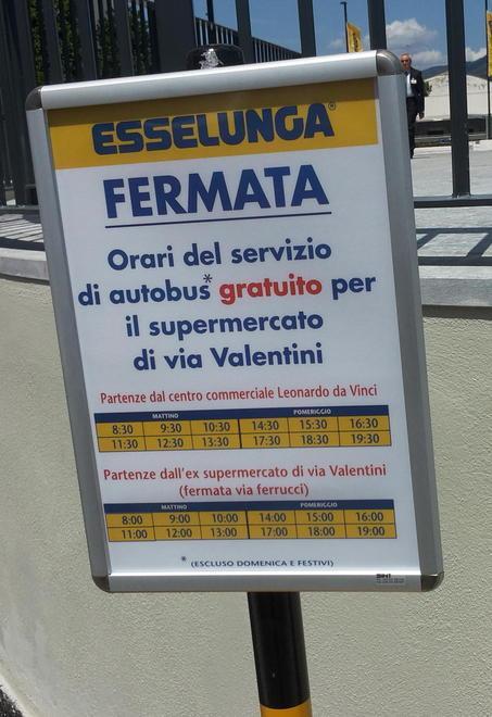 Bus navetta da via Valentini a Pratilia