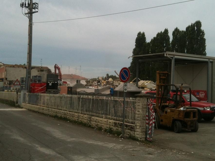 Demolito il salumificio Goldoni 