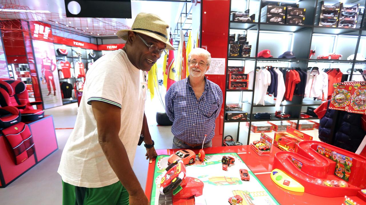 Lucas e Samuel L.Jackson alla Ferrari