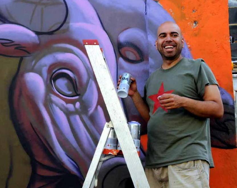 Un murales a tinte pop per rievocare la lizzatura 