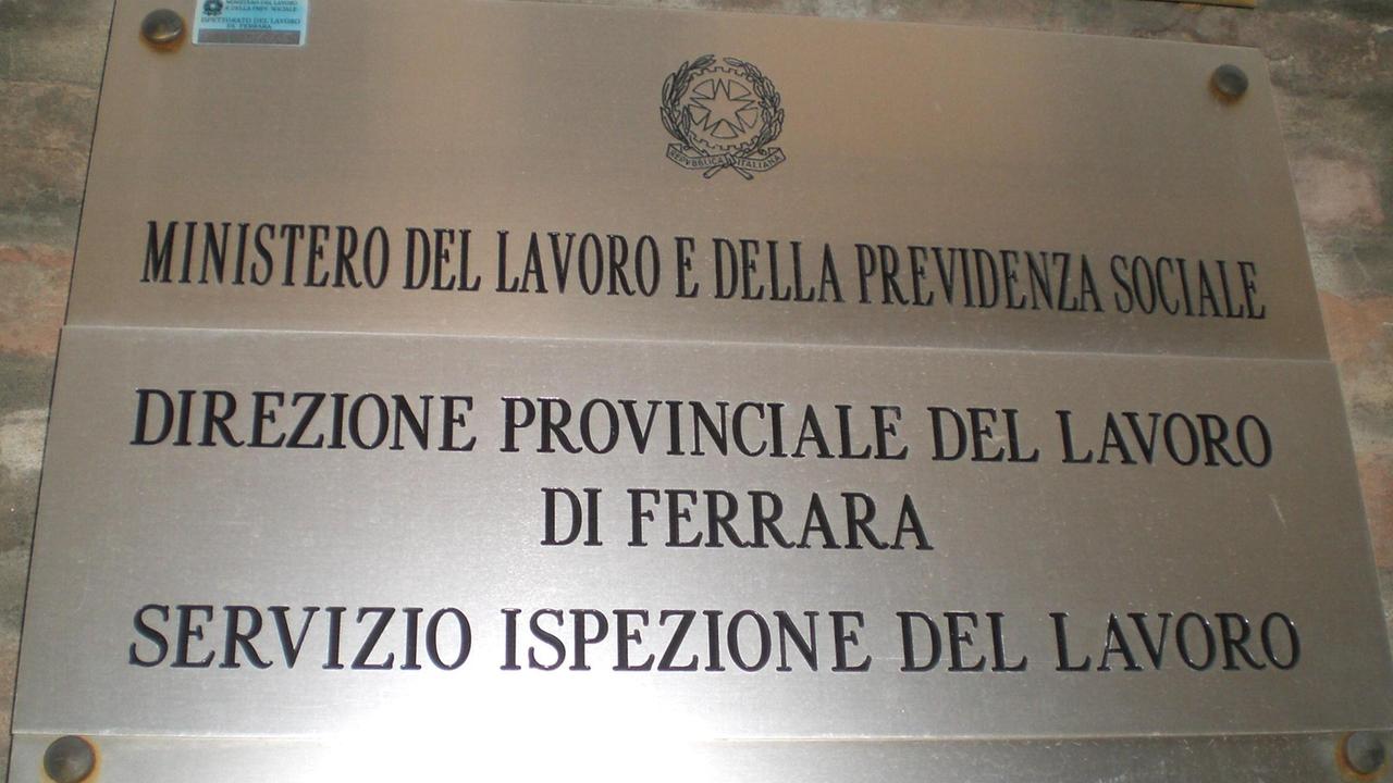 L'ispettorato dei lavoro di Ferrara