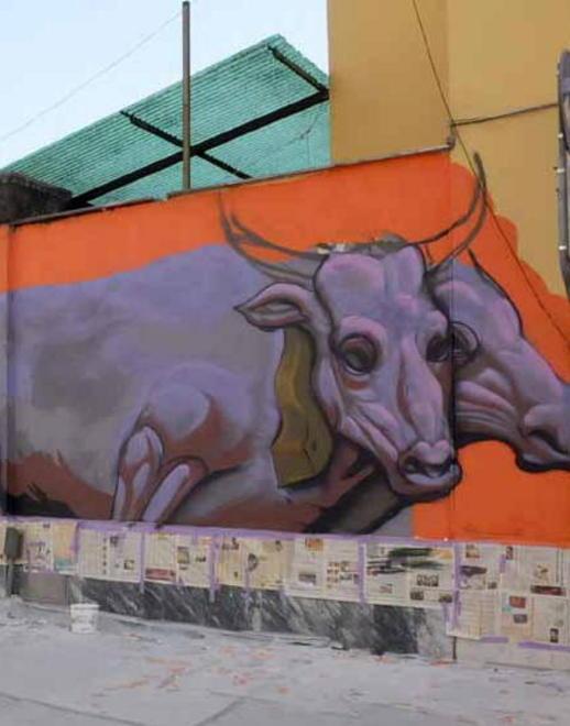 Un mega murale a tinte pop: così rivive la lizzatura 