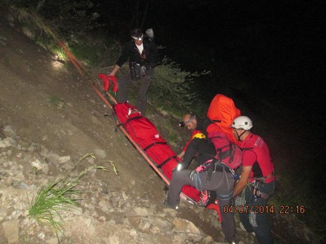 Fungaiolo salvato in un canalone a Ligonchio 