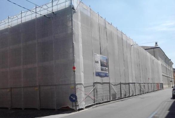 Impalcature alla Cavallerizza per il nuovo parcheggio