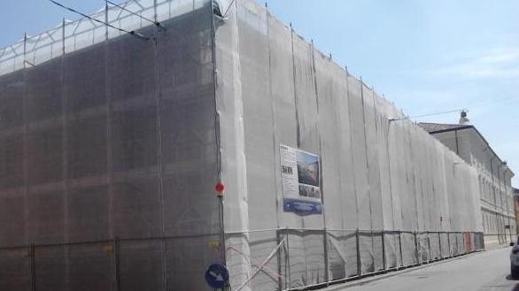 Impalcature alla Cavallerizza per il nuovo parcheggio