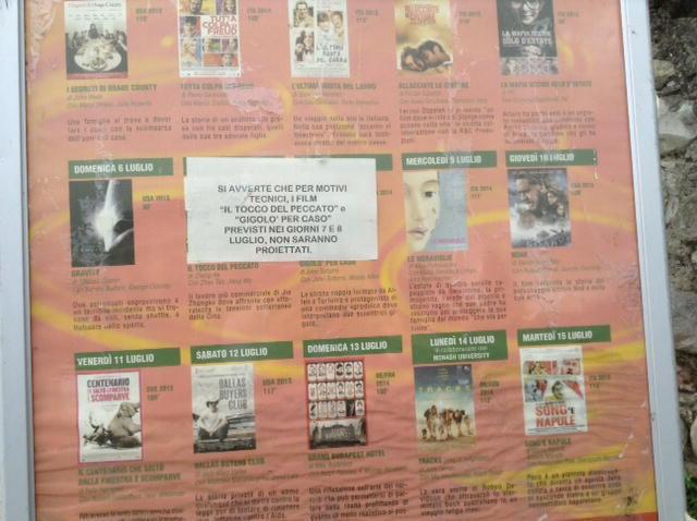 Sospeso il cinema sotto le stelle al Castello dell’Imperatore 