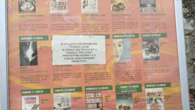 Sospeso il cinema sotto le stelle al Castello dell’Imperatore