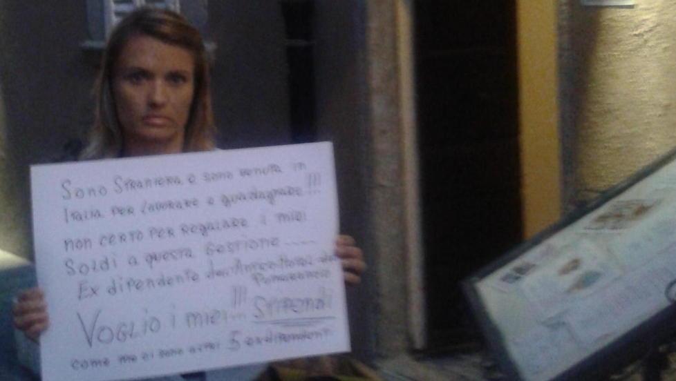 La protesta pacifica di Tania 