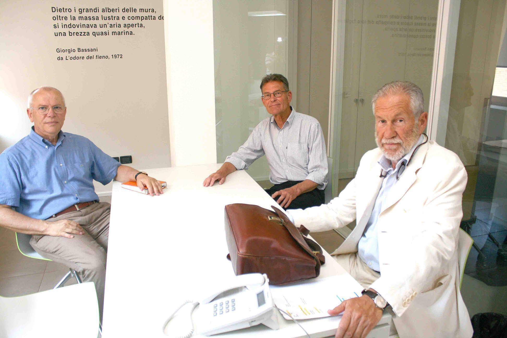 Sergio Gullini (da sinistra), Reinhold Stockbrugger, Andrea Franchella 