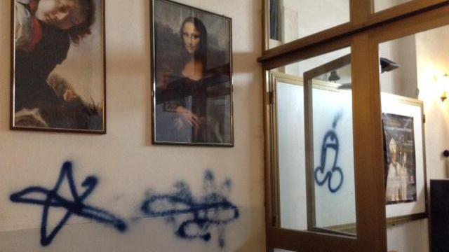 Atti vandalici nel palazzo della Fondazione Pro Verbo al Soccorso