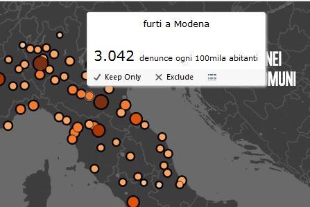 INCHIESTA DELL'ESPRESSO/La mappa dei reati a Modena e città per città 