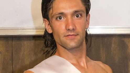 Stefano sul podio di Mister Italia