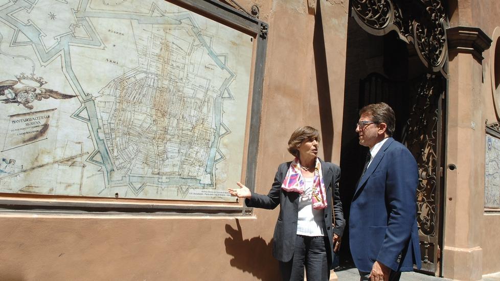 All’ingresso del Comune mappe della Modena del 600