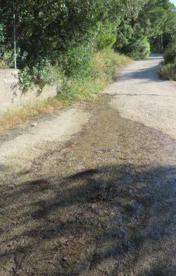 Perdite d’acqua lungo il sentiero 