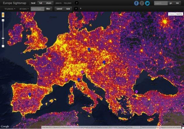 Sightsmap, la mappa termica con i luoghi più fotografati a Modena