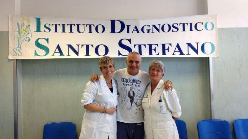 Visita a sorpresa di Giorgio Panariello all’Istituto diagnostico S. Stefano