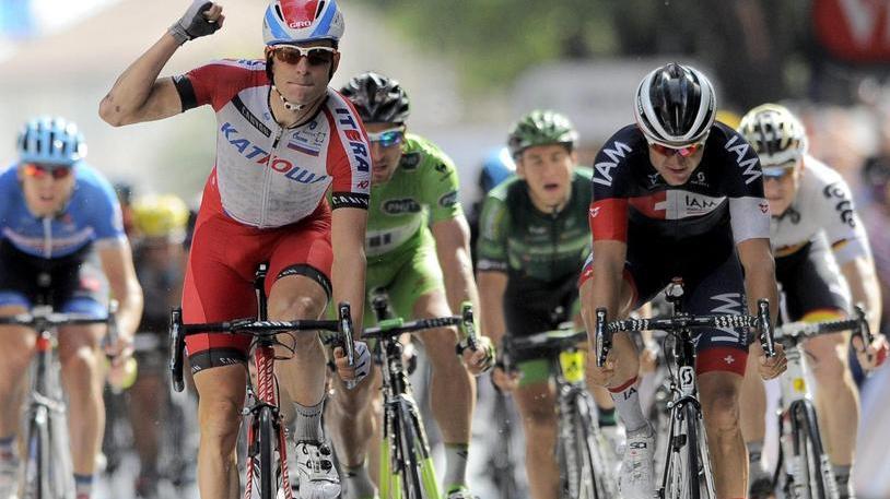 Kristoff il fulmine Nibali in carrozza