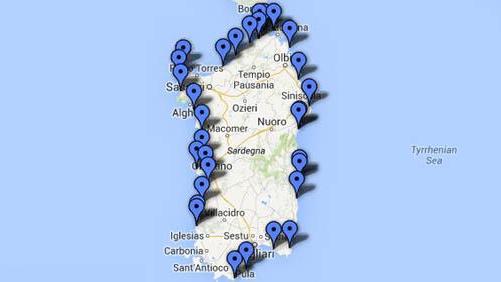 La grande mappa delle spiagge della Sardegna - SPECIALE