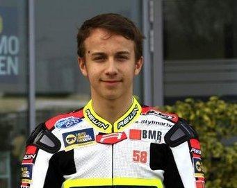 Andrea Ramondi in gara a Misano