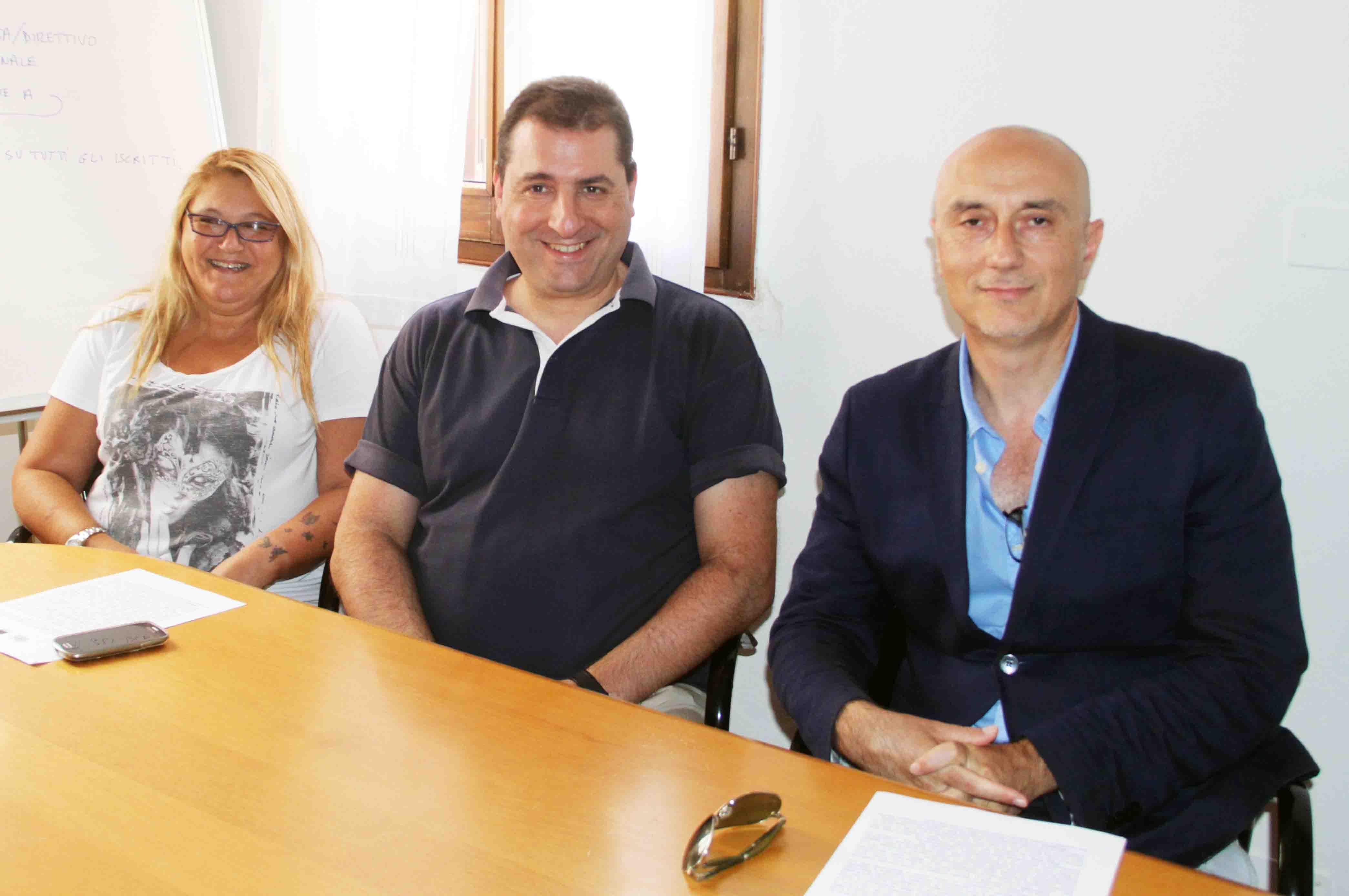 I rappresentanti di Cgil e Fabi in Carife
