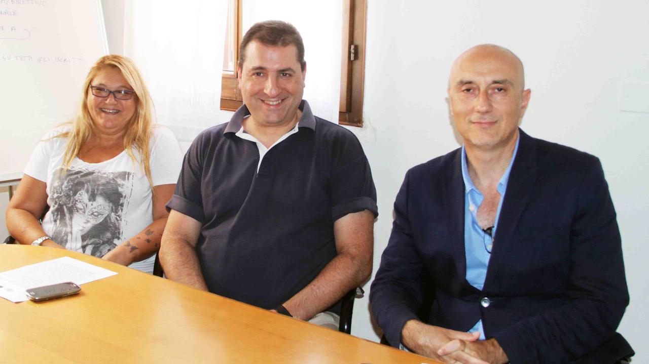 I rappresentanti di Cgil e Fabi in Carife