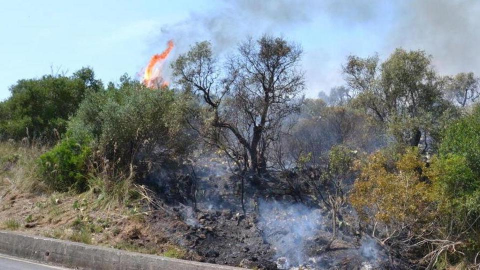 L’ennesimo incendio stavolta minaccia da vicino le abitazioni