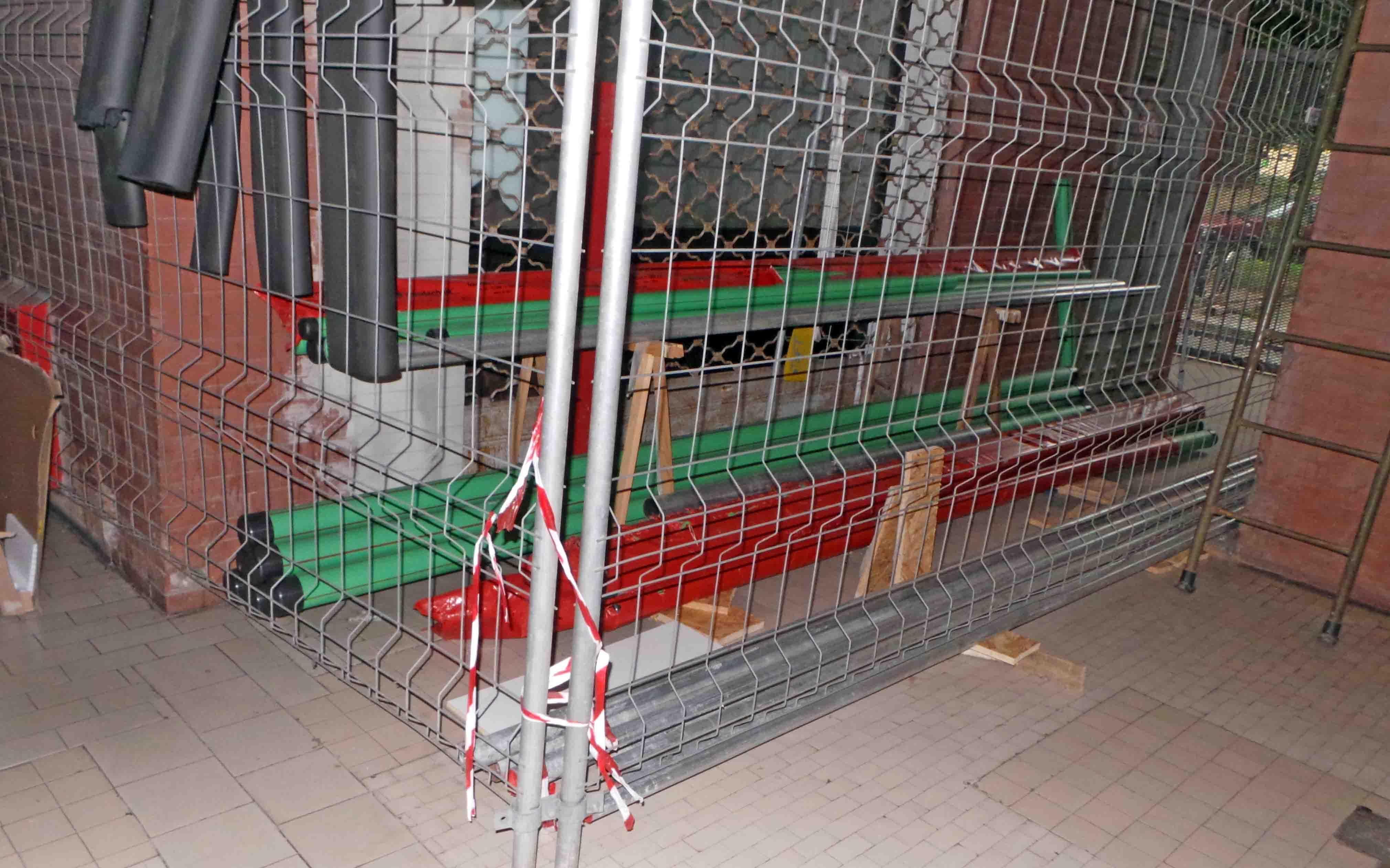 I lavori per il riscaldamento al Grattacielo