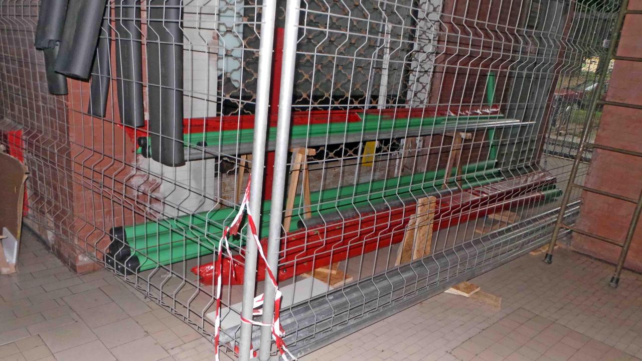 I lavori per il riscaldamento al Grattacielo